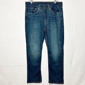 Levi's 514 Blue Jeans Men's 34x30 Straight Leg Medium-Wash Denim